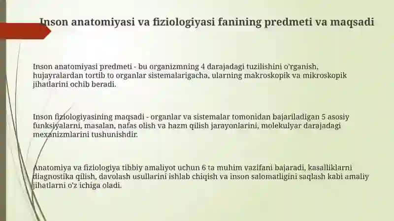 Inson anatomiyasi va fiziologiyasi 3
