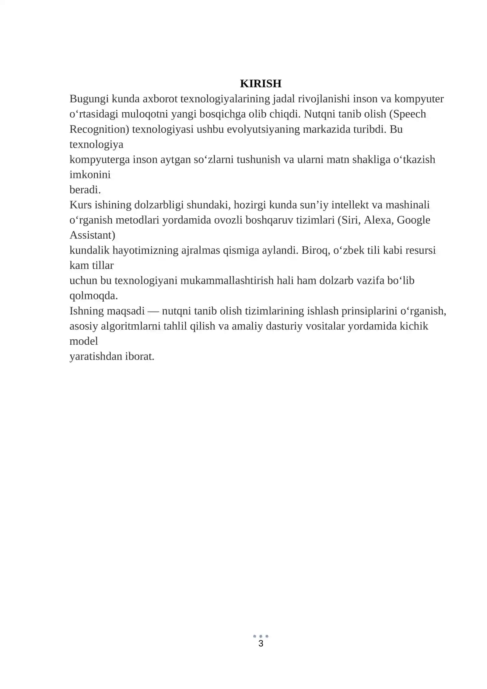 Ovoz tanish tizimlari (Speech Recognition) 3