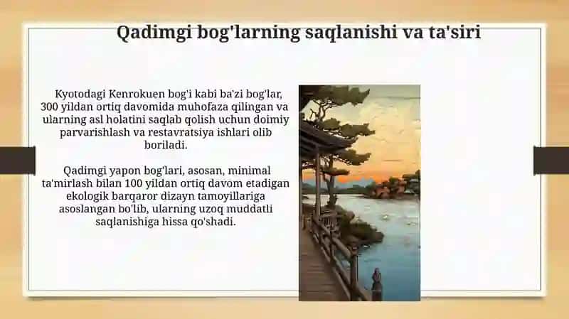 Qadimgi Yaponiya bog‘ va park san'ati 3