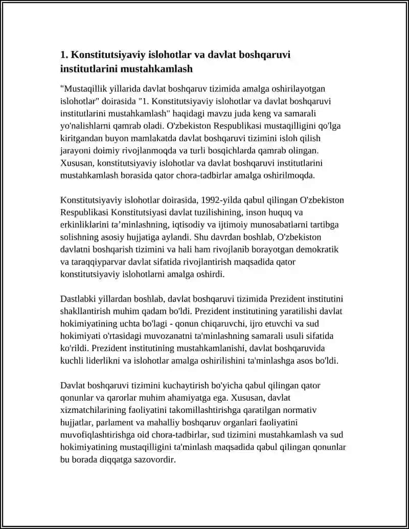Konstitutsiyaviy Islohotlar va Davlat Boshqaruv Institutlarini Mustahkamlash 3