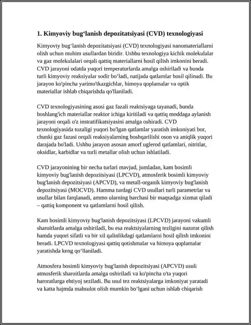 NANOMATERIALLARNI OLISH TEXNOLOGLYALARI 3