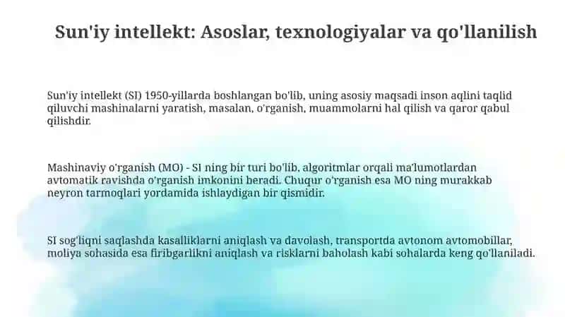Sun'iy intellekt: Asoslar va texnologiyalar 3