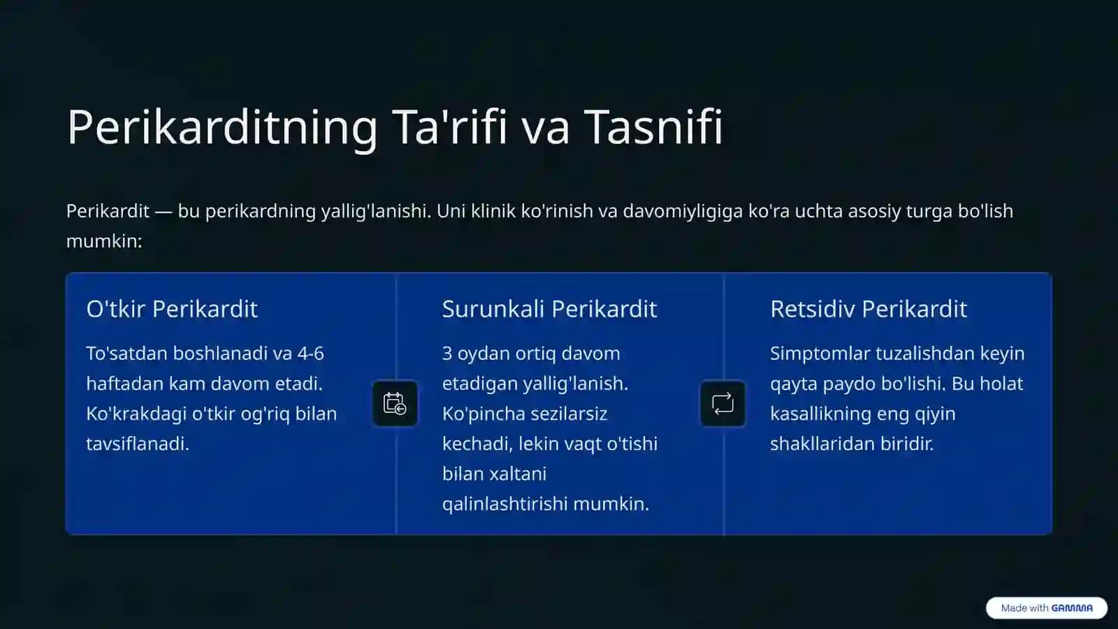 Perikarditlar: Turlari, tashxisi va davolash strategiyalari 3