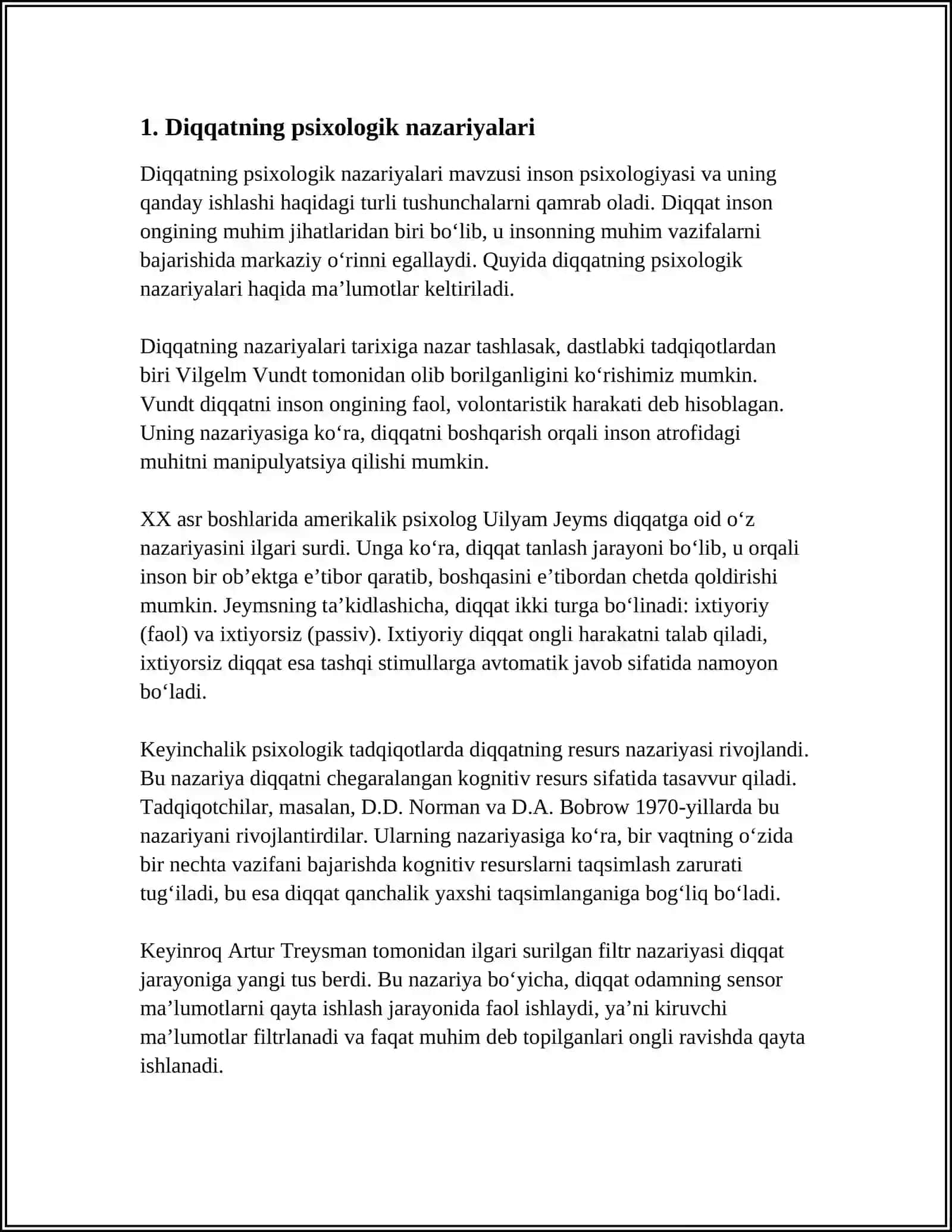 DIQQATNING PSIXOLOGIK NAZARIYALARI 3