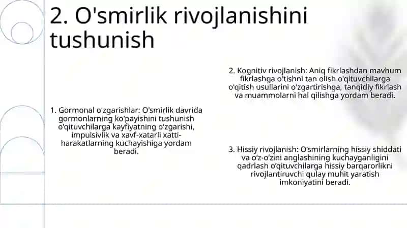 Maktabda OʻSmir Yoshdagi OʻQuvchilar Bilan Ishlash Samaradorligini Oshirish 3