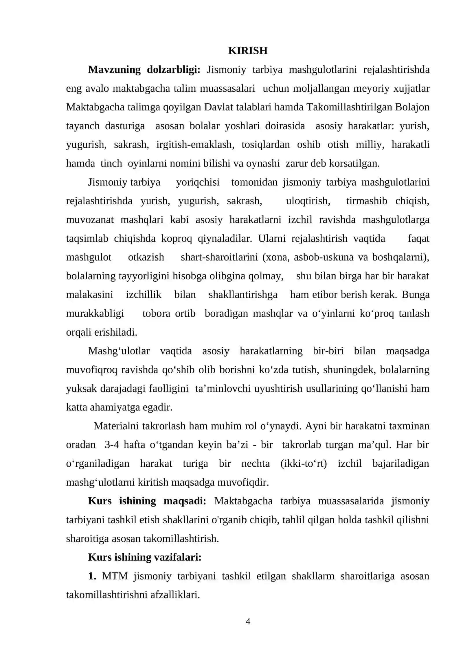 BOG'CHAGACHA YOSHDAGI BOLALARNING JISMONIY RIVOJLANISH XUSUSIYATLARI KURS ISHI 3