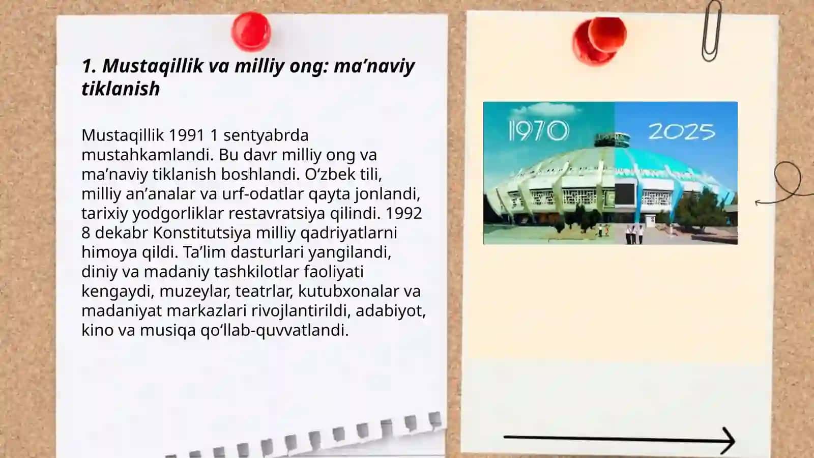 Slayd mavzusi ozbekiston mustaqillik davrida manaviy va madaniy taraqiyoti 3