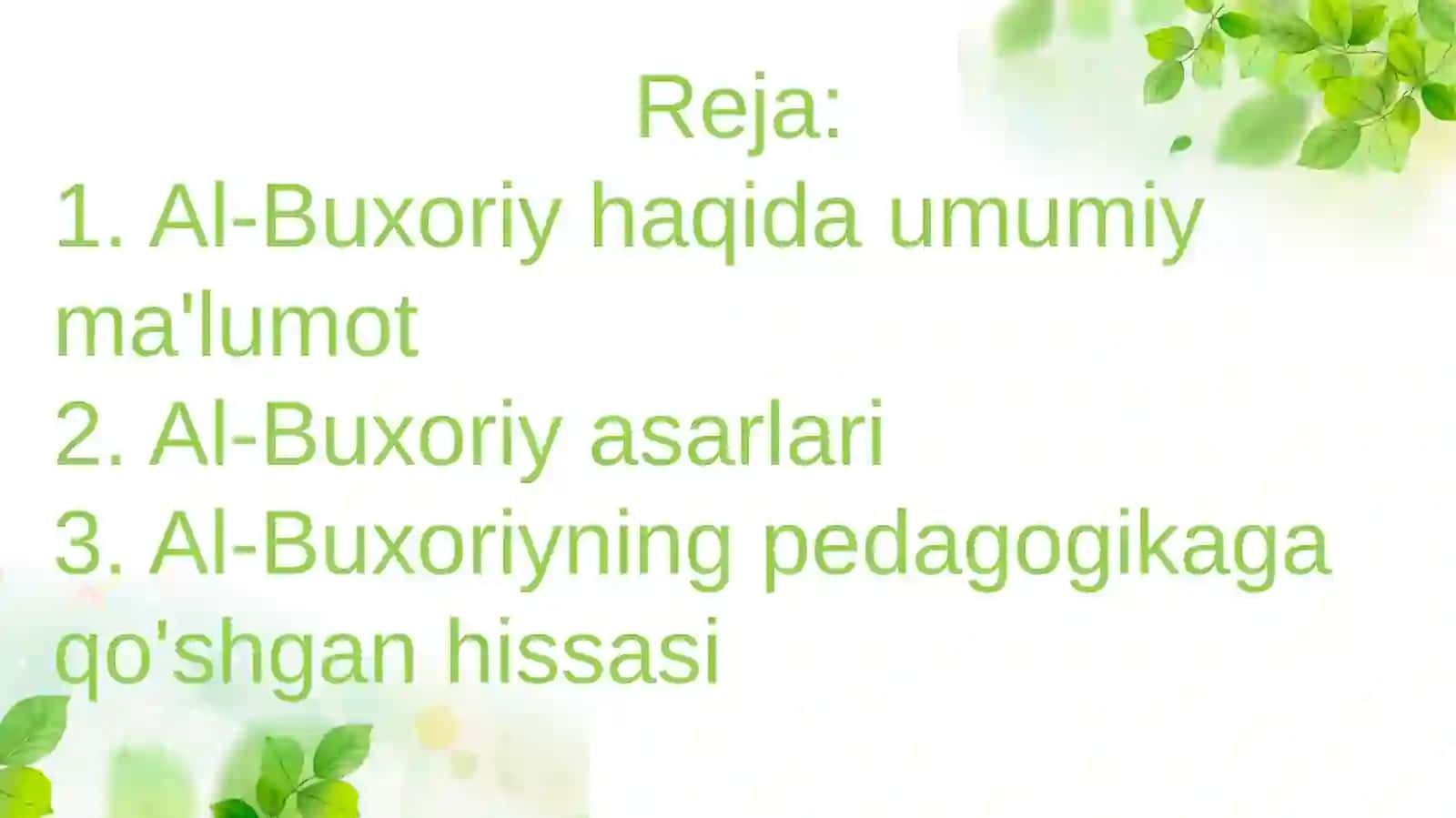 Sharqmutafakkirlari Al-Buxoriy 3