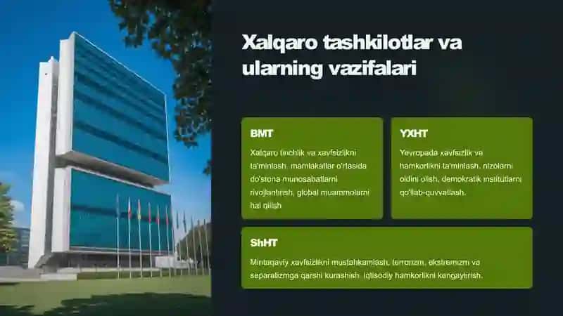 Tinchlik va xavfsizlikni ta'minlash, xalqaro hamkorlikni rivojlantirish 3