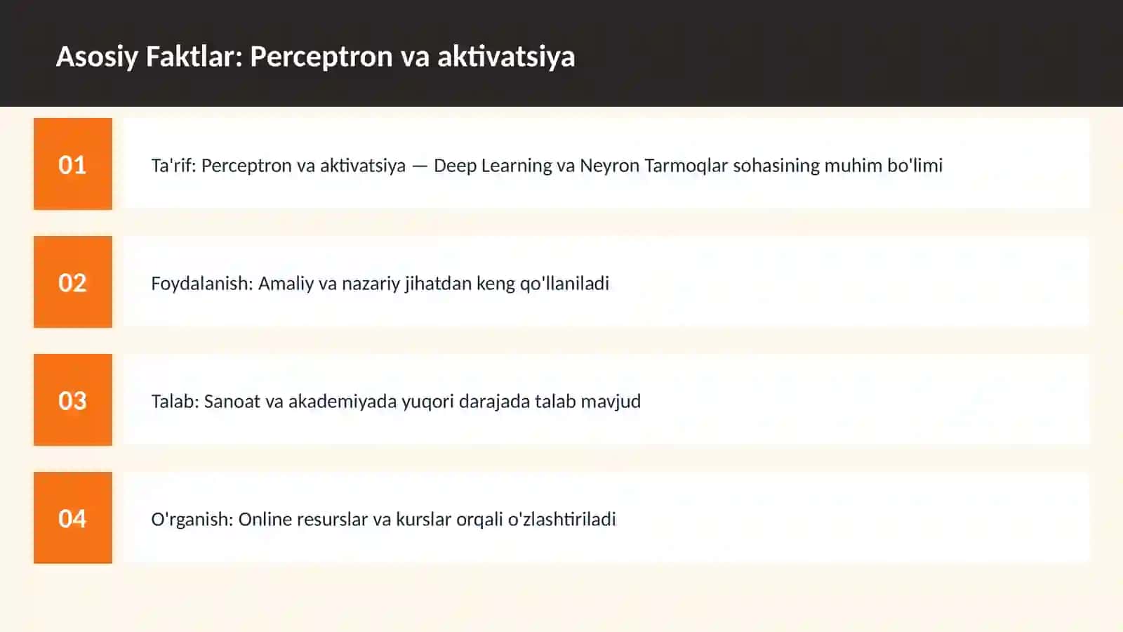 AI | DEEP LEARNING VA NEYRON TARMOQLAR 3