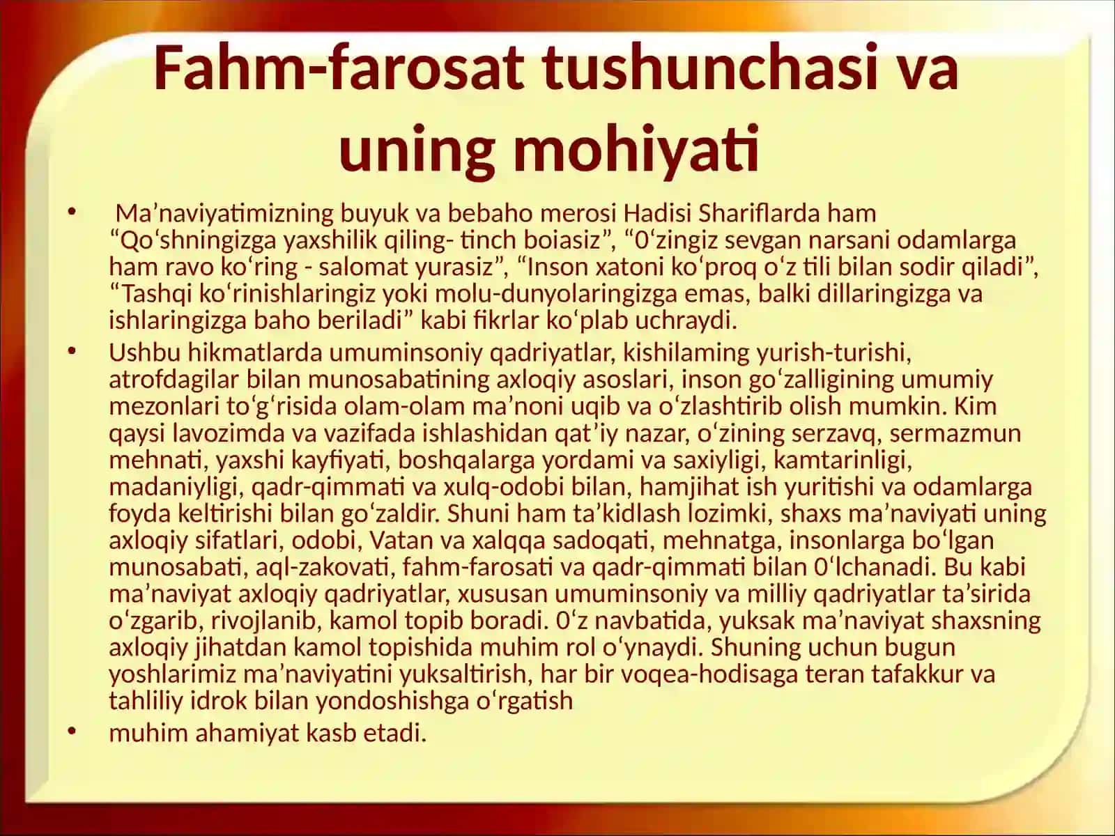 Shaxsni tarbiyalashda estetik tarbiyaning o`rni 3