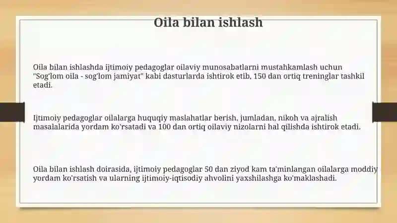 Oila bilan ishlash 3