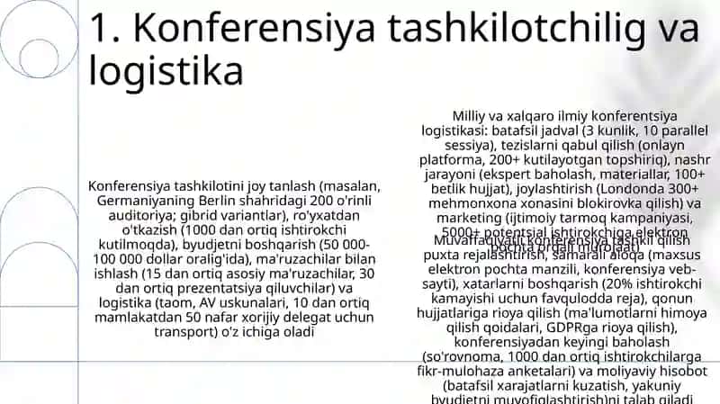 Xalqaro va Respublika miqyosida oʻtkazilayotgan ilmiy anjumanlar 3