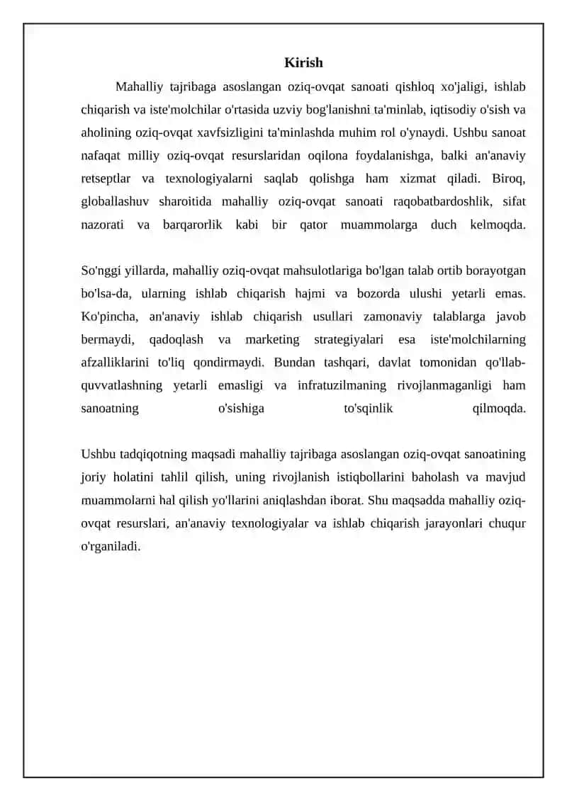 Mahalliy oziq-ovqat sanoati mahalliy tajribalar misolida 3