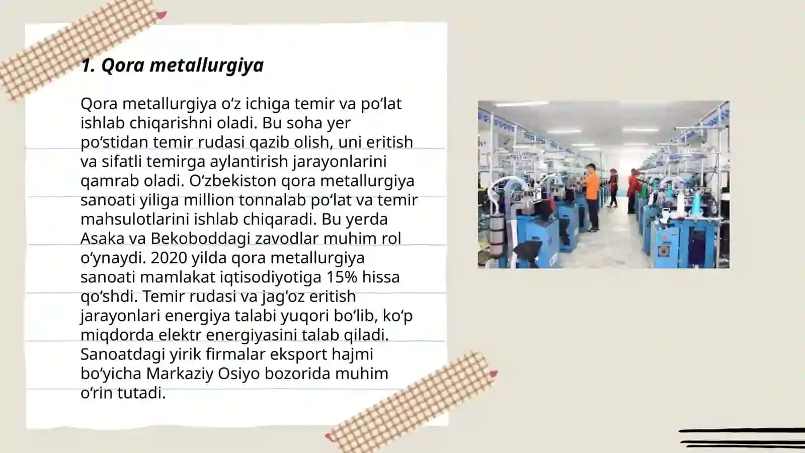 Qora va rangli metallar ishlab chiqarish sanoati 3