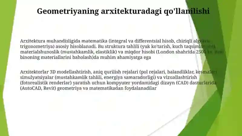 Arxitektura Vizuallashtirishda Geometriya 3