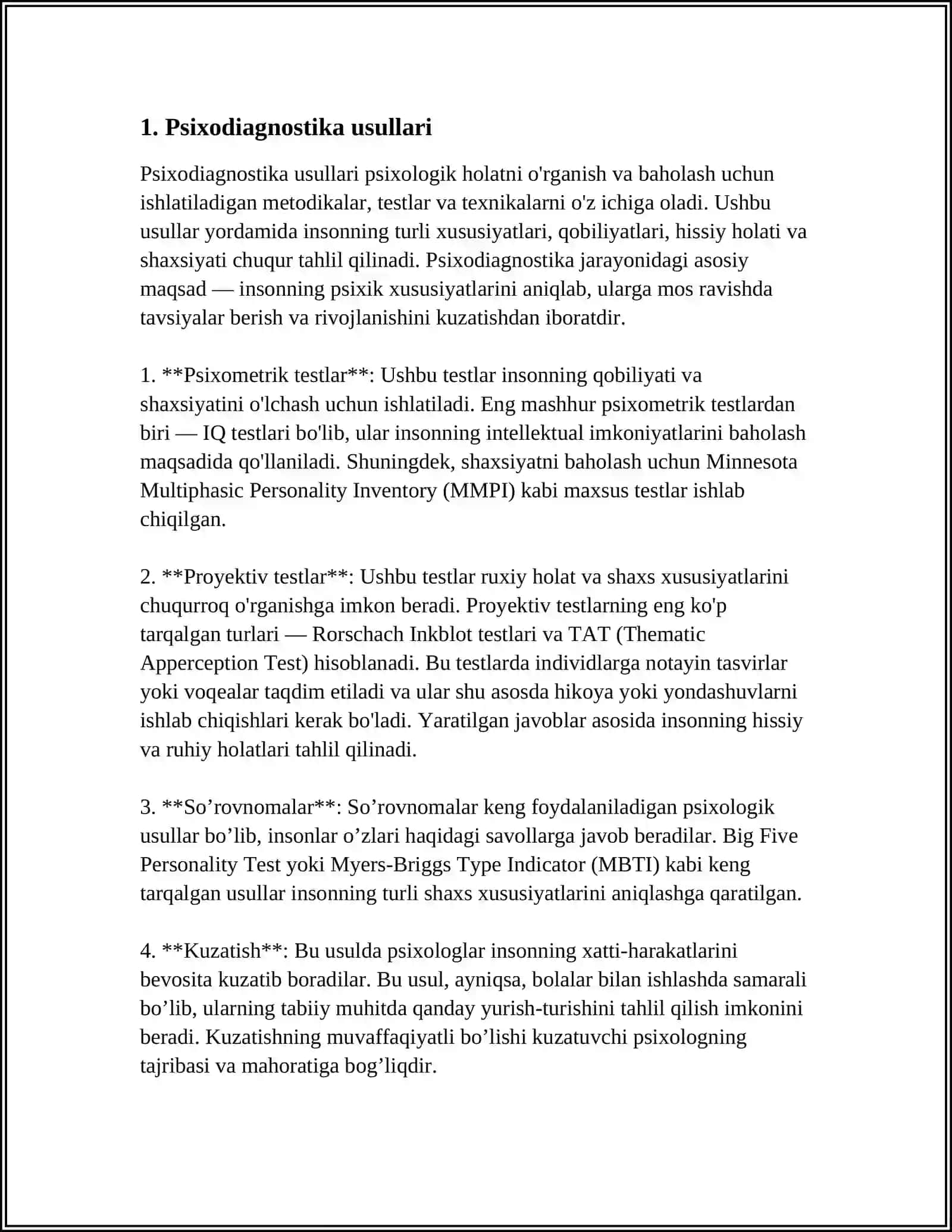 PSIXALOG METODLARI 3