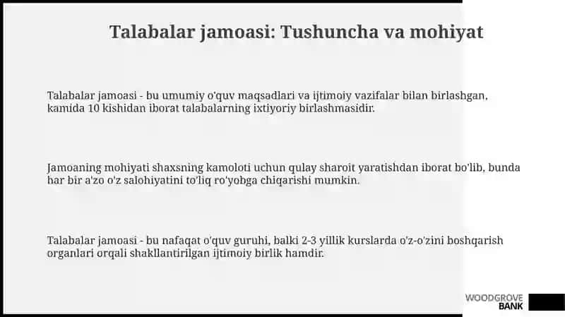 Talabalar jamoasi-yagona pedagogik jarayonning asosiy shakli 3