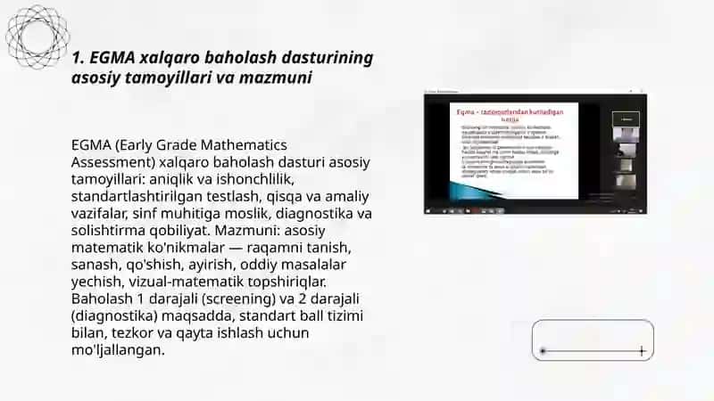 EGMA xalqaro baholash dasturi 3
