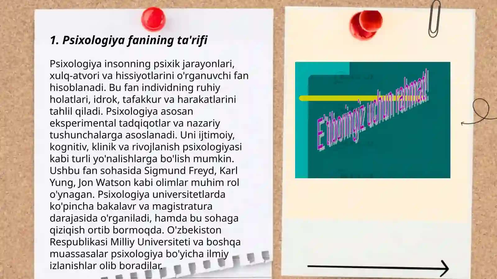 Psixologiya fanining predmeti va rivojlanish tarixi 3