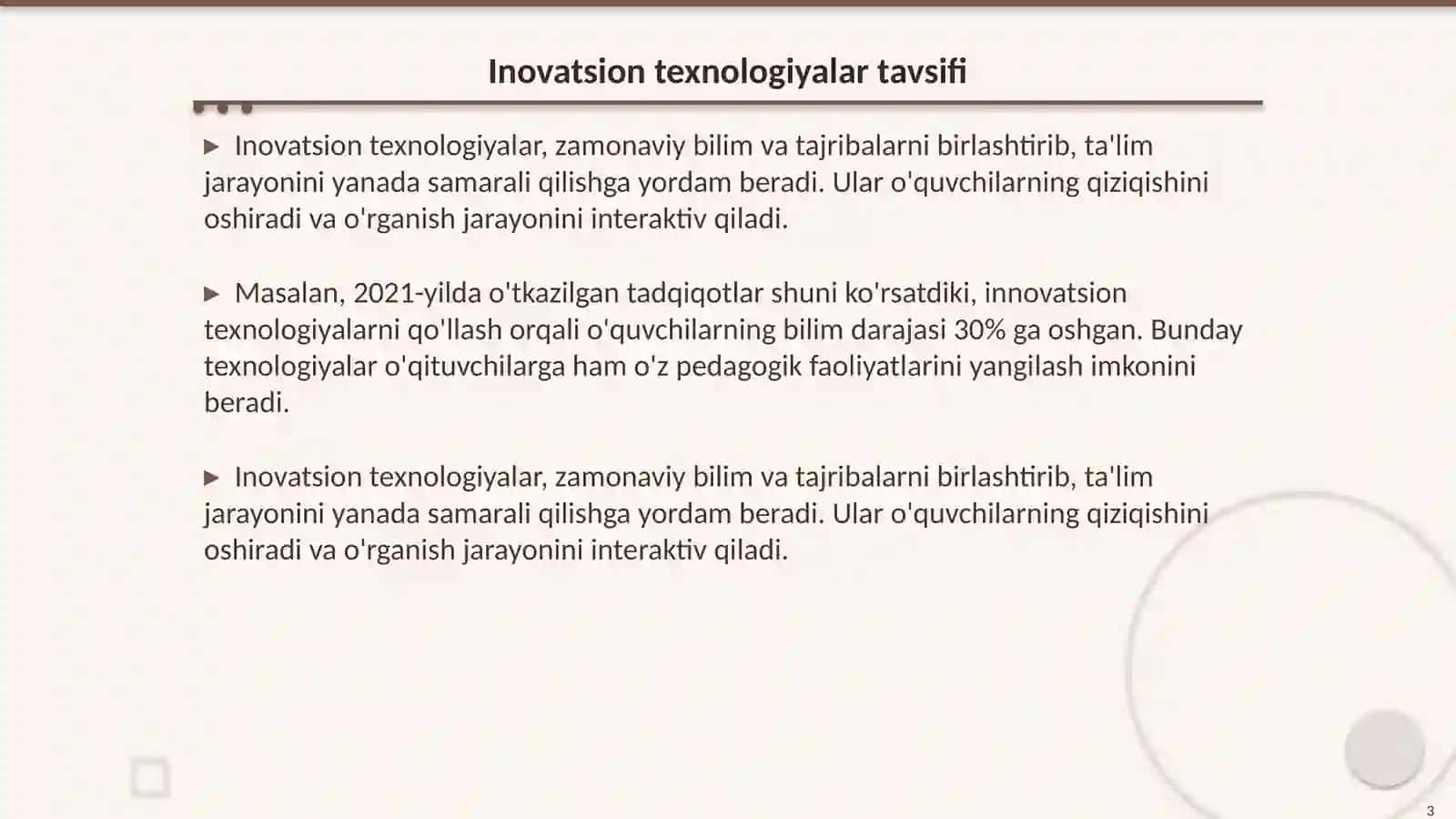 Inovatsion texnologiyalar asosida tabiat bilan tanishtrish mashg'ulotlarni ijodiy tashkil etish 3