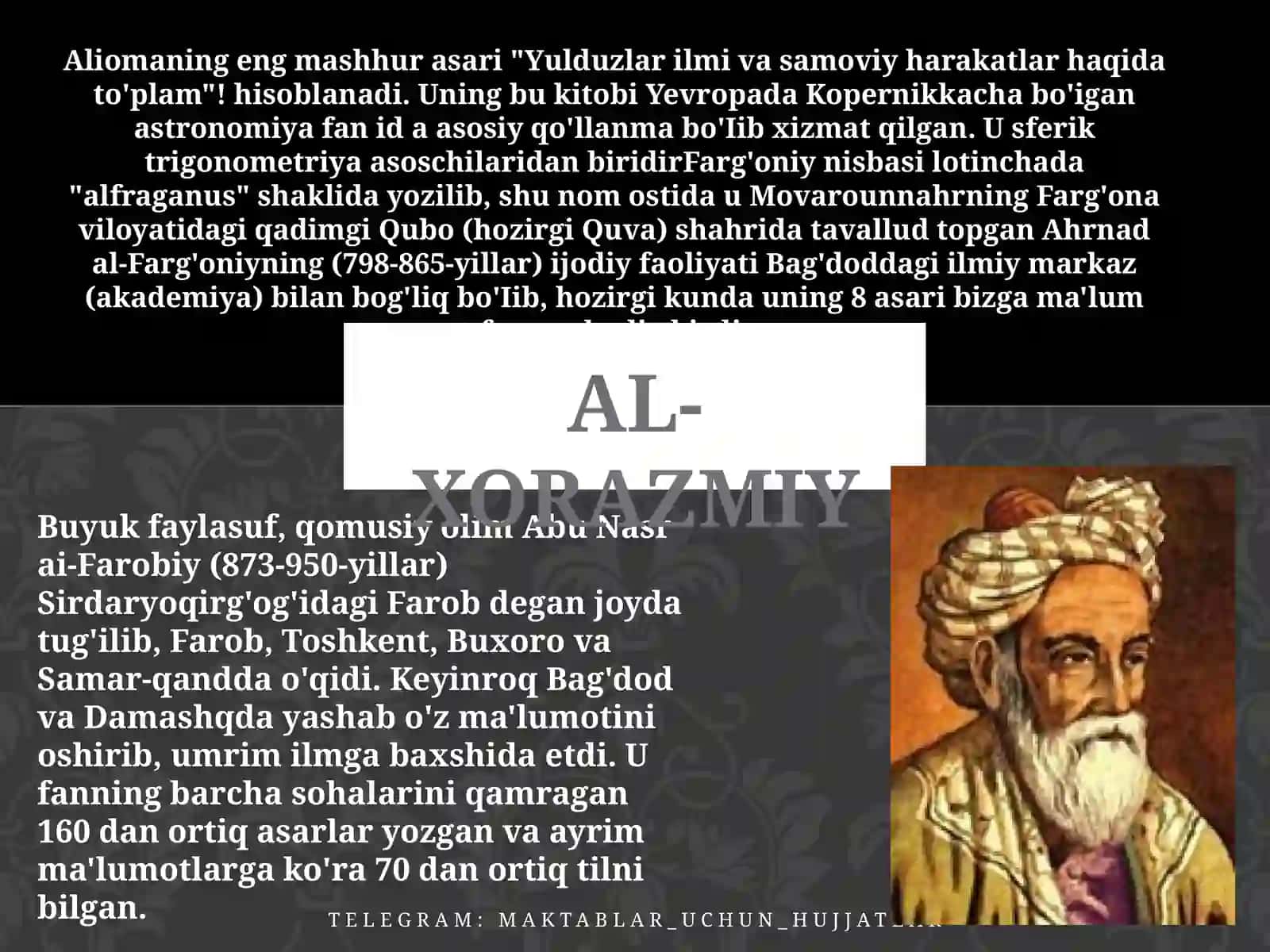Muhammad Ibn Muso Al-Xorazmiy 3