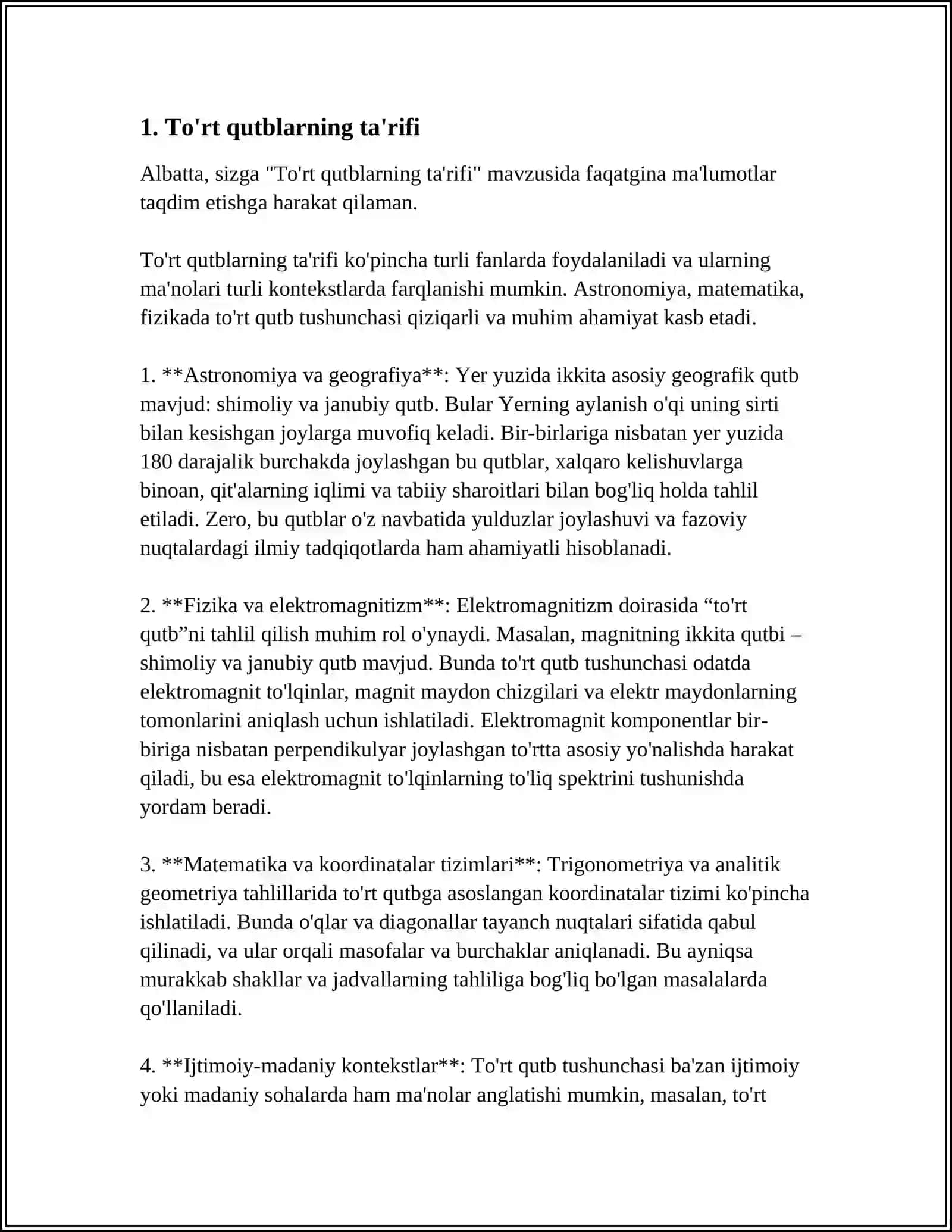 TO'RT QUTBLILARNING ASOSIY HOSSALARINING TAHLILI 3