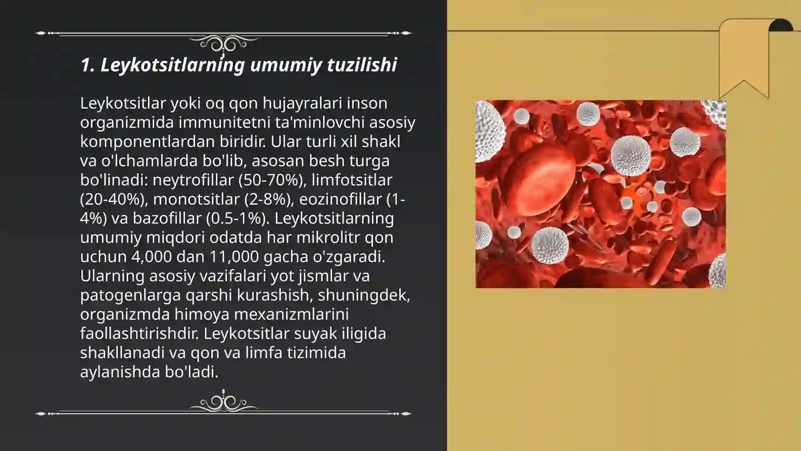Leykotsitlar va ularning tibbiyotdagi ahamiyati 3