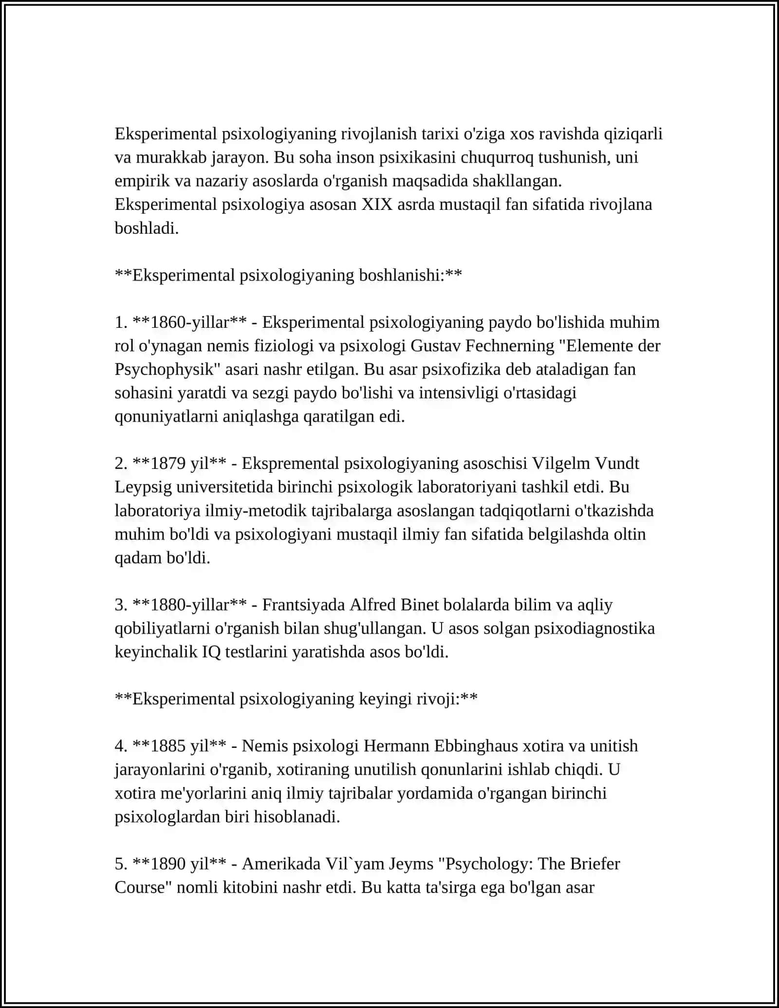 EKSPRIMENTAL PSIXOLOGIYANING ASOSIY TAMOYILLARI VA XUSUSIYATLARI 3