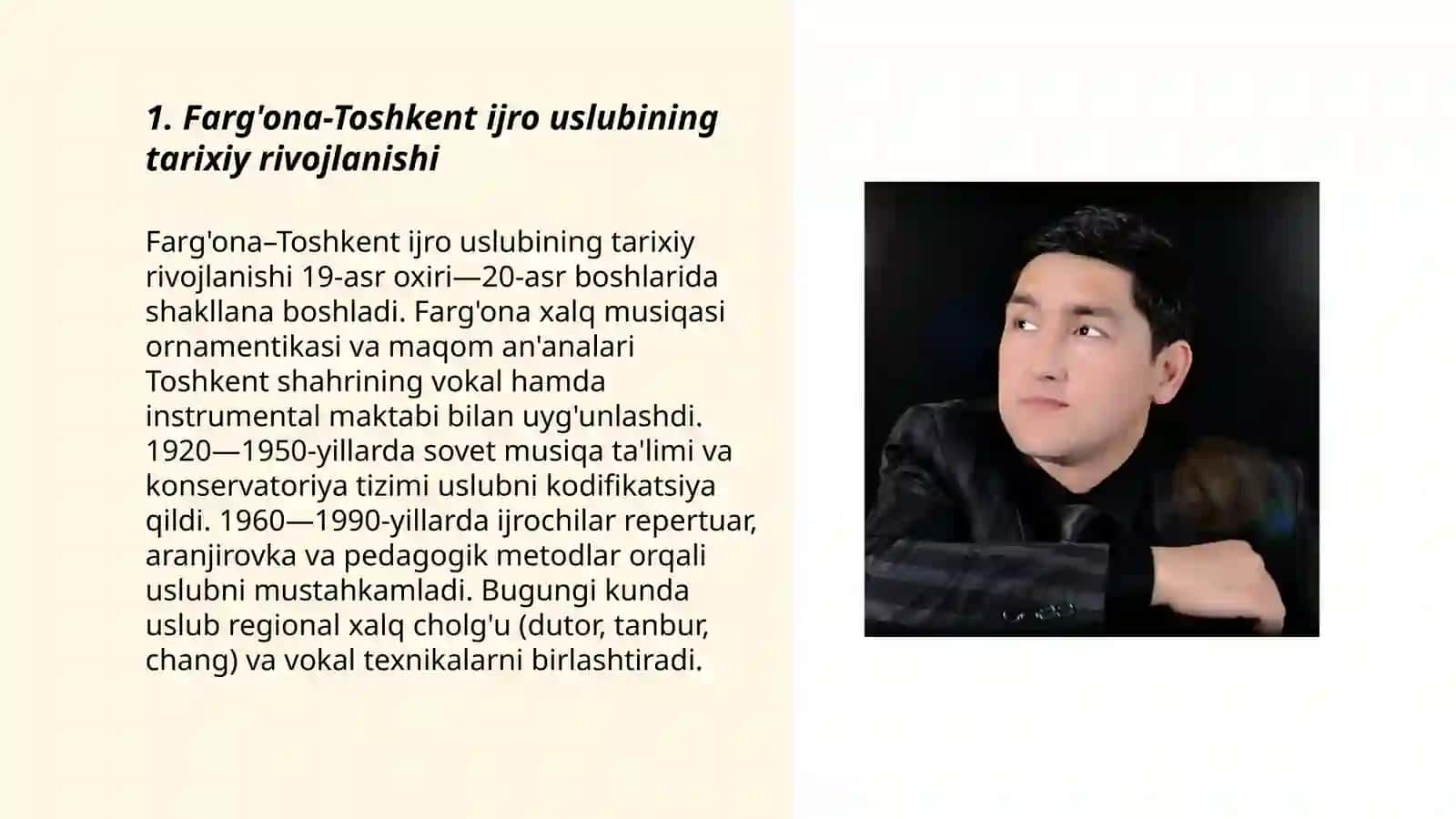 Farg'ona-Toshkent ijro uslubigaxos asarlarning ijro yollarini o'rganish 3