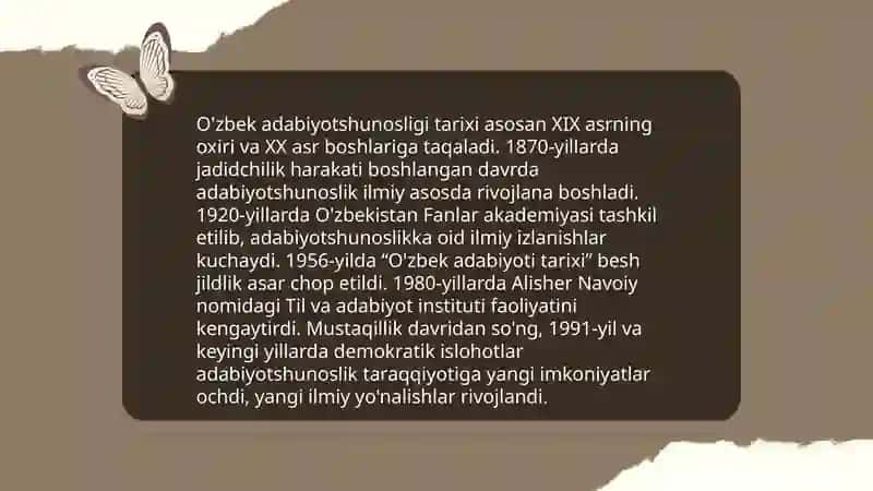 O'zbek adabiyotshunosligi tarixi 3