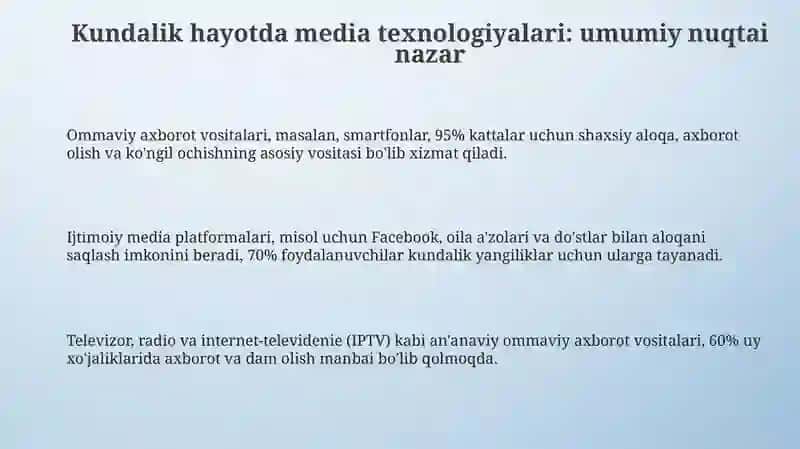 Kundalik hayotda mediatexnologiyalar 3