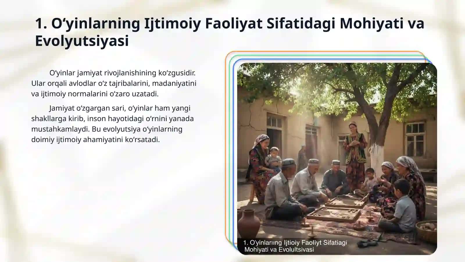 Oʻyinlar-ijtimoiy faoliyat sifatida 3