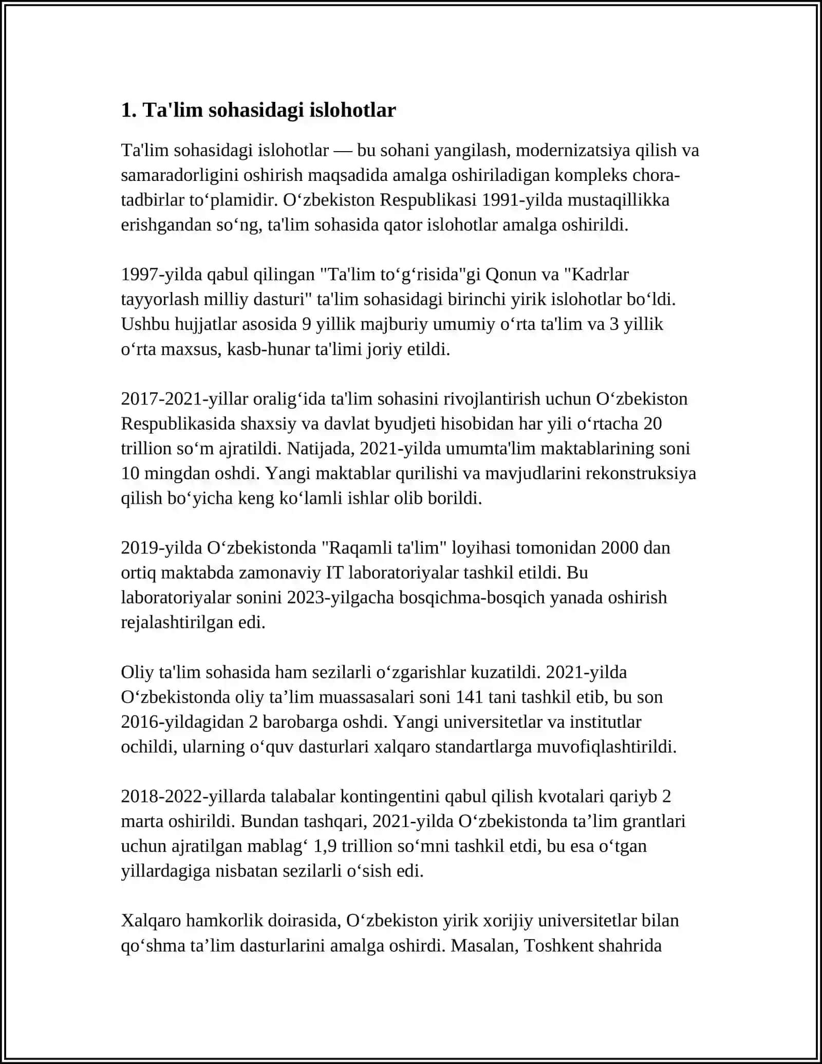 OʻZBEKISTON RESPUBLIKASIDAGI IJTIMOIY OʻZGARISHLAR 3