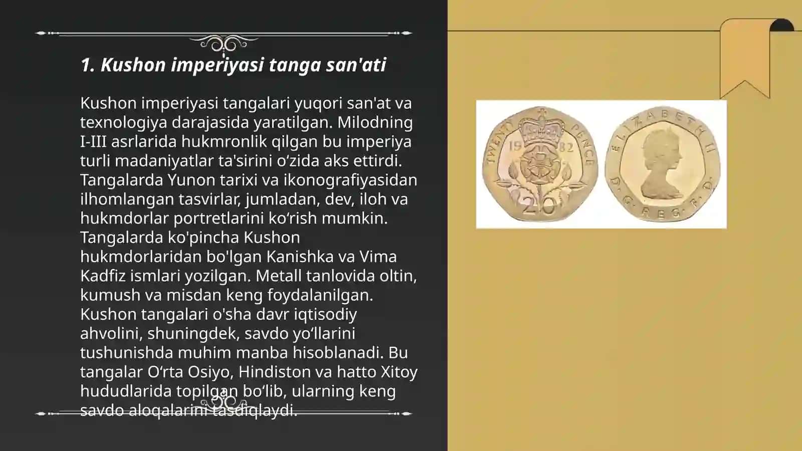 KUSHON VA SOSONIY DAVRI TANGALARI 3