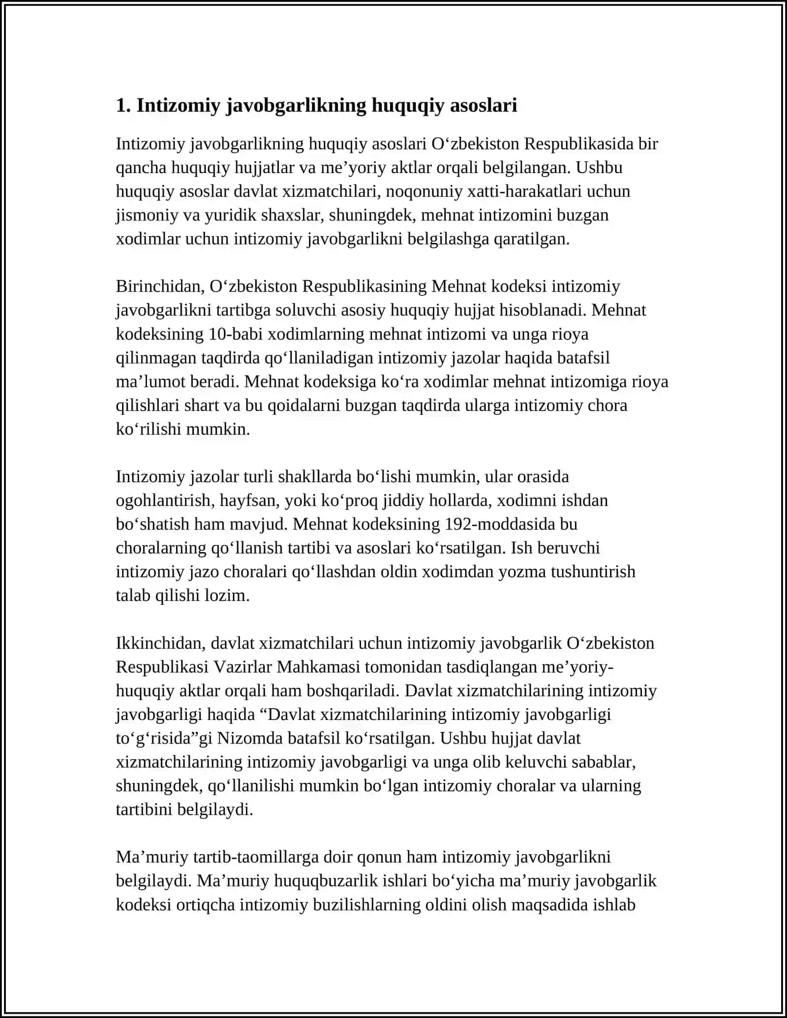 INTIZOMIY JAVOBGARLIK VA INTIZOMNI TA’MINLASH TARTIBI 3
