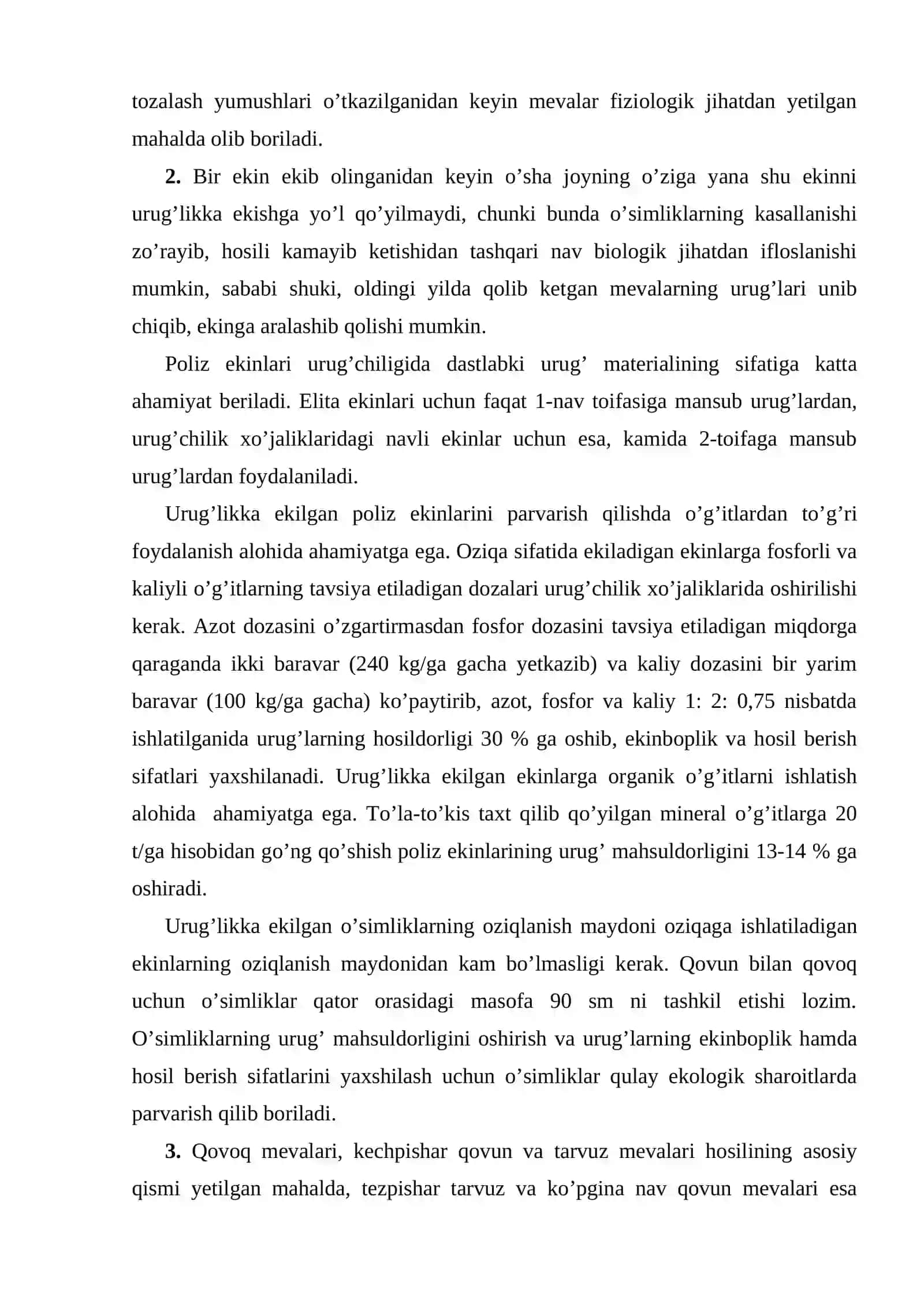 Poliz ekinlari urug’chiligi 3