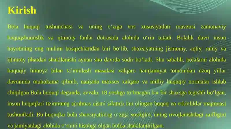 Bolahuquqi tushunchasi va uning o‘ziga xos xususiyatlari 3