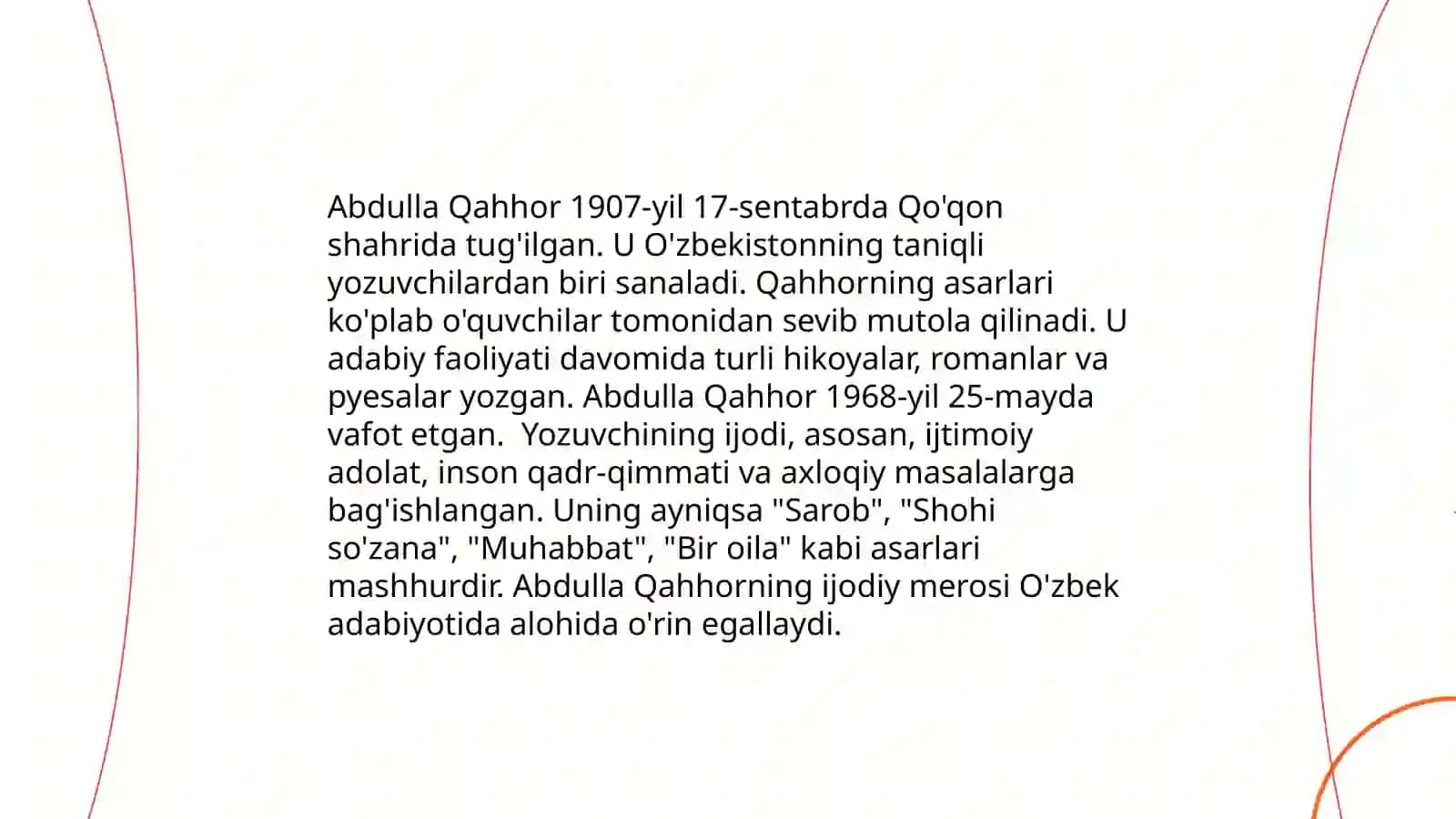 Abdulla Qahhor hayoti va ijodi 3