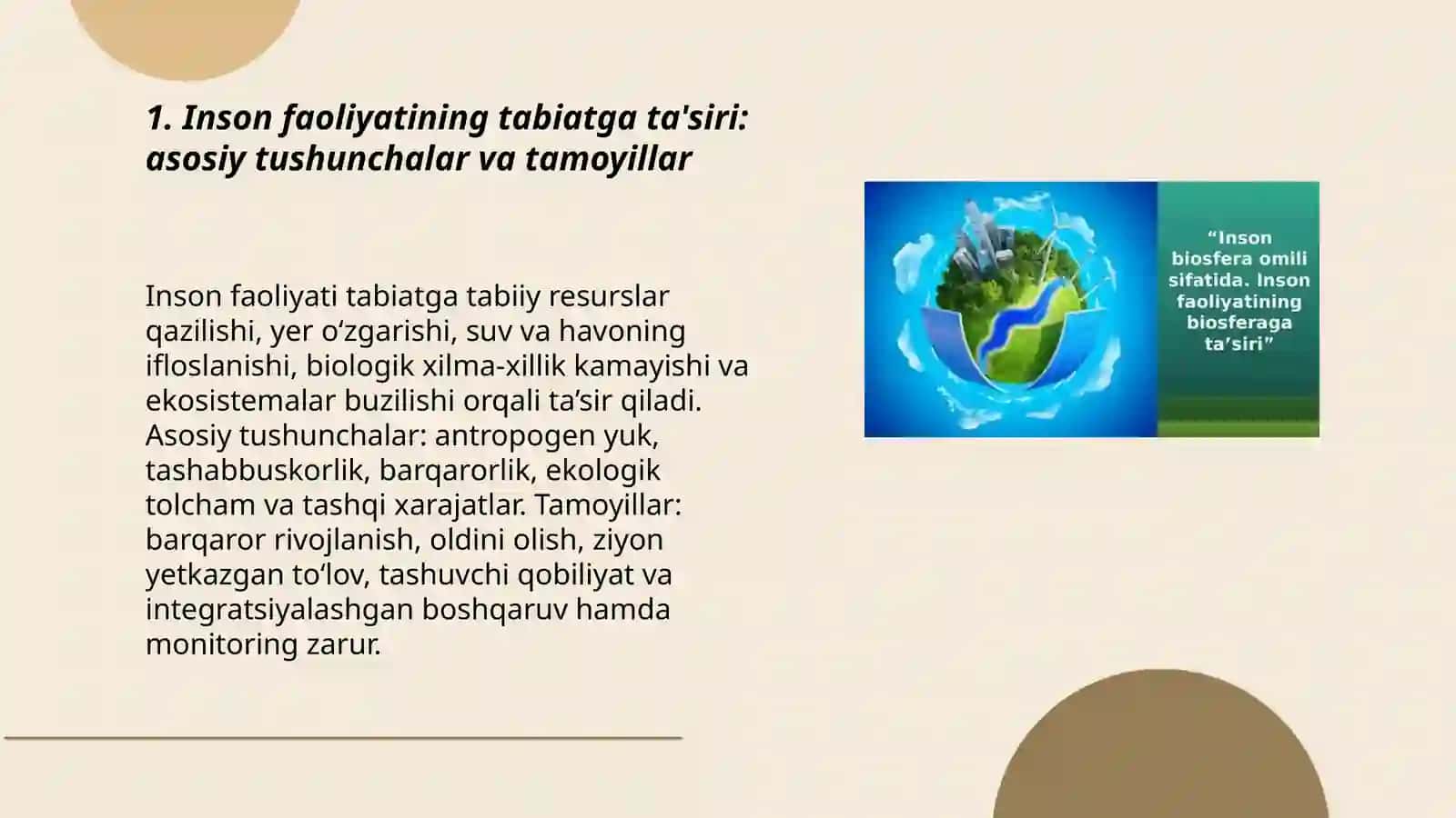 Inson faoliyatining tabiatga ta'siri va uning javobi 3