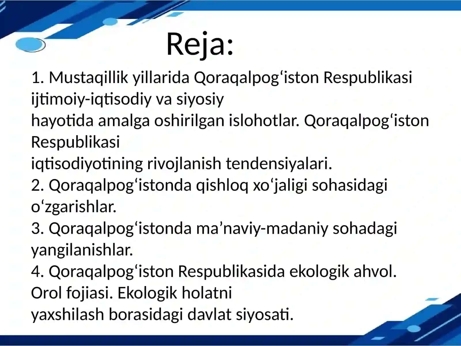 MUSTAQILLIK YILLARIDA QORAQALPOG‘ISTON RESPUBLIKASI 3