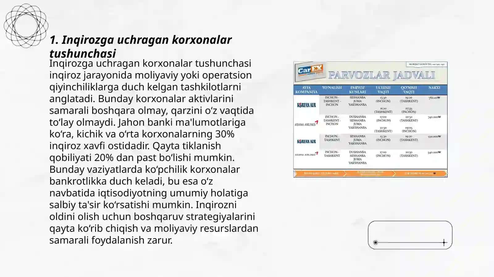Inqirozga uchragan korxonalarda tugatish balansini tuzish mexanizmlari 3
