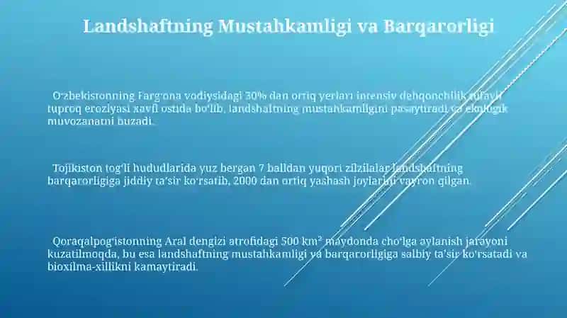 Landshaftlarning tizim sifatidagi xususiyatlari 3