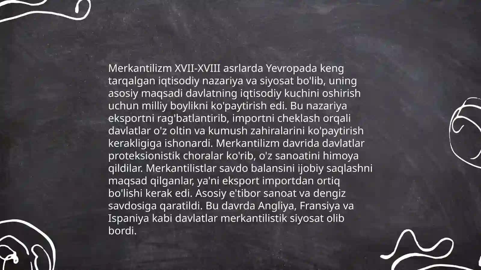 Merkantalizm iqtisodiy taʼlimotining mohiyati va ahamiyati 3
