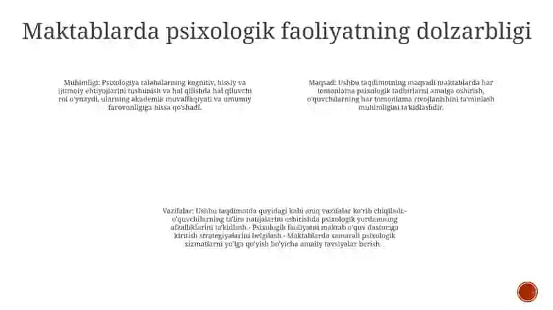 Maktablarda Psixologik Faoliyatni ToʻGʻRi YoʻLga QoʻYish 3