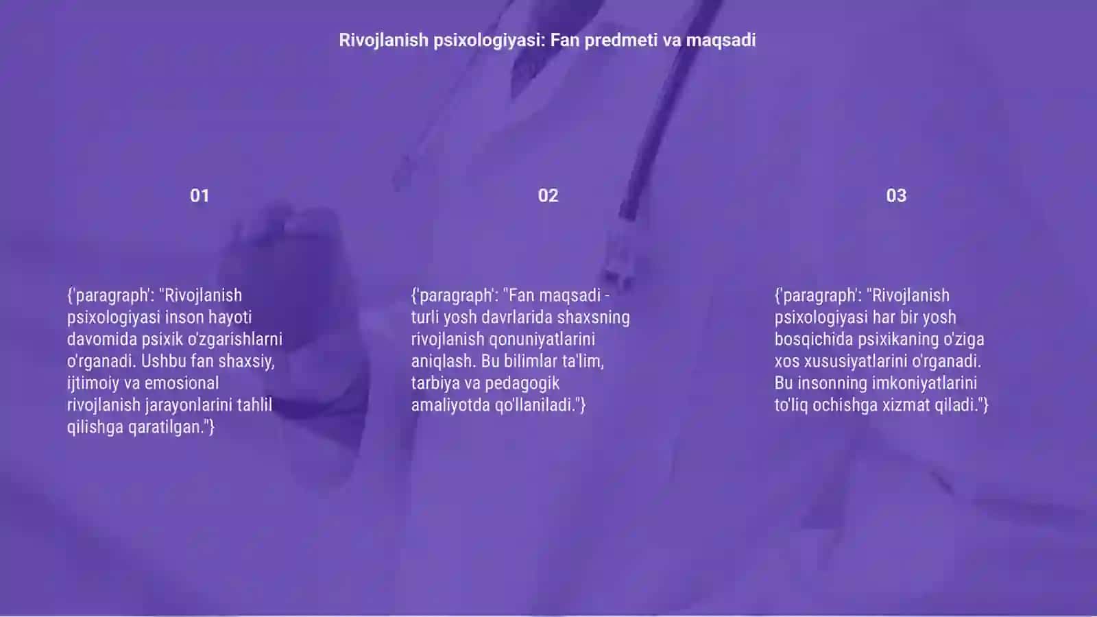 Rivojlanish psixologiyasi fani predmeti 3