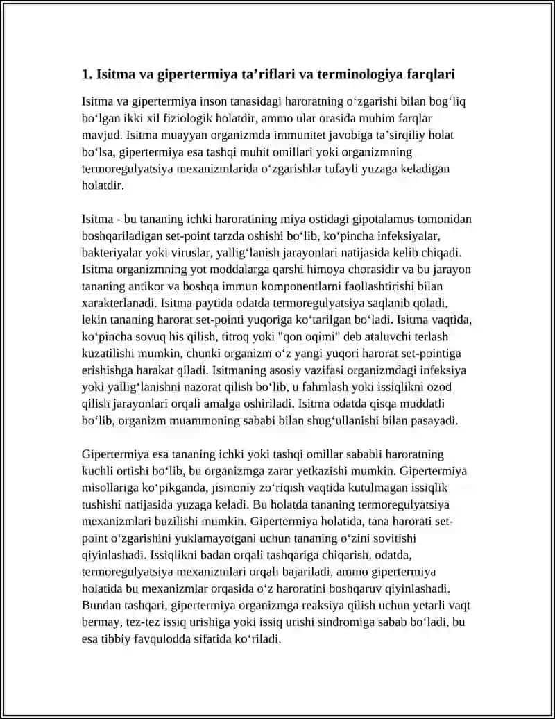 ISITMANING GIPERTERMIYADAN FARQLOVCHI HOSSALARI 3