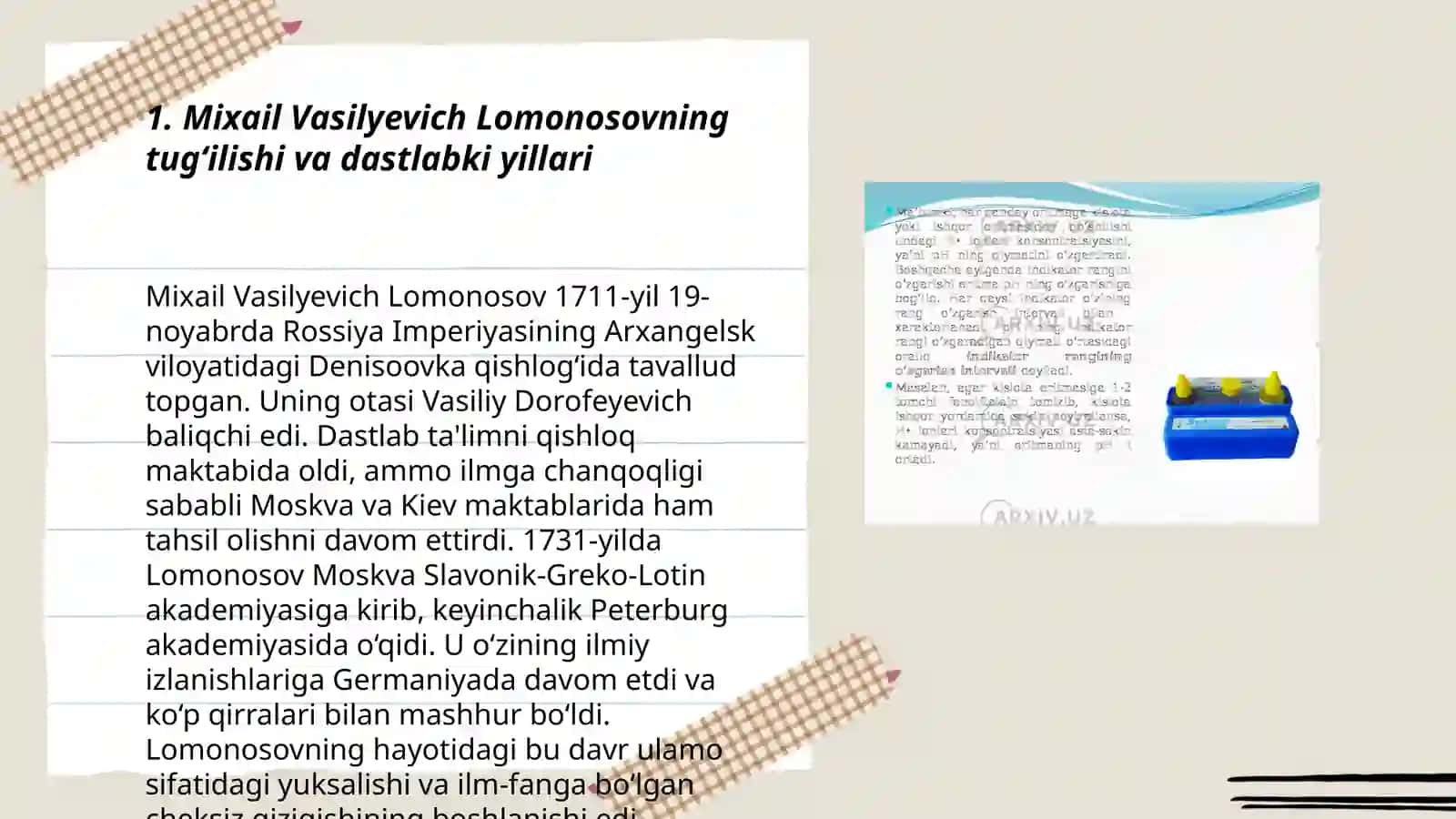 M.v.lomonosovning hayoti va ilmiy faoliyati lavuazyening antifologistik nazariyasi 3