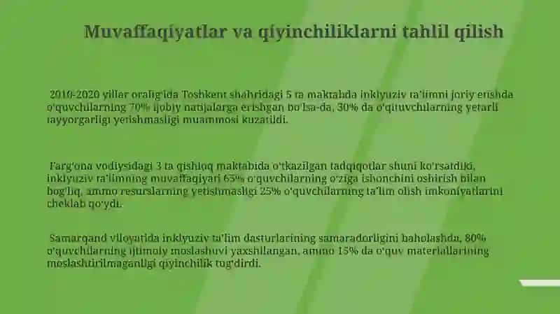 Inklyuziv ta'limga jalb qilish bosqichlari 3