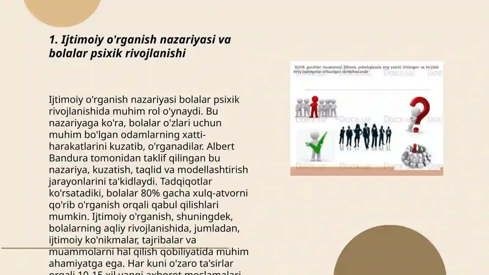 Ijtimoiylashuv muammosi sifatida bola psixik rivojlanishining ijtimoiy oʻrganish nazariyasi 3